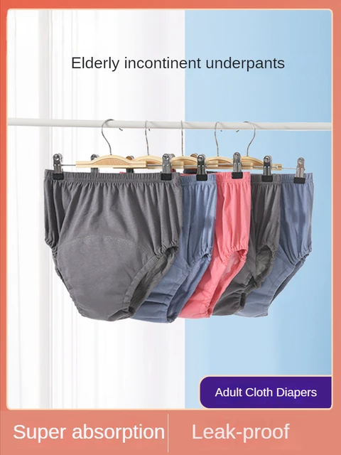Cotton Incontinence Pants for Adults: Washable, Breathable, Adjustable Leak-Proof  Underwear for Elderly abdl - AliExpress