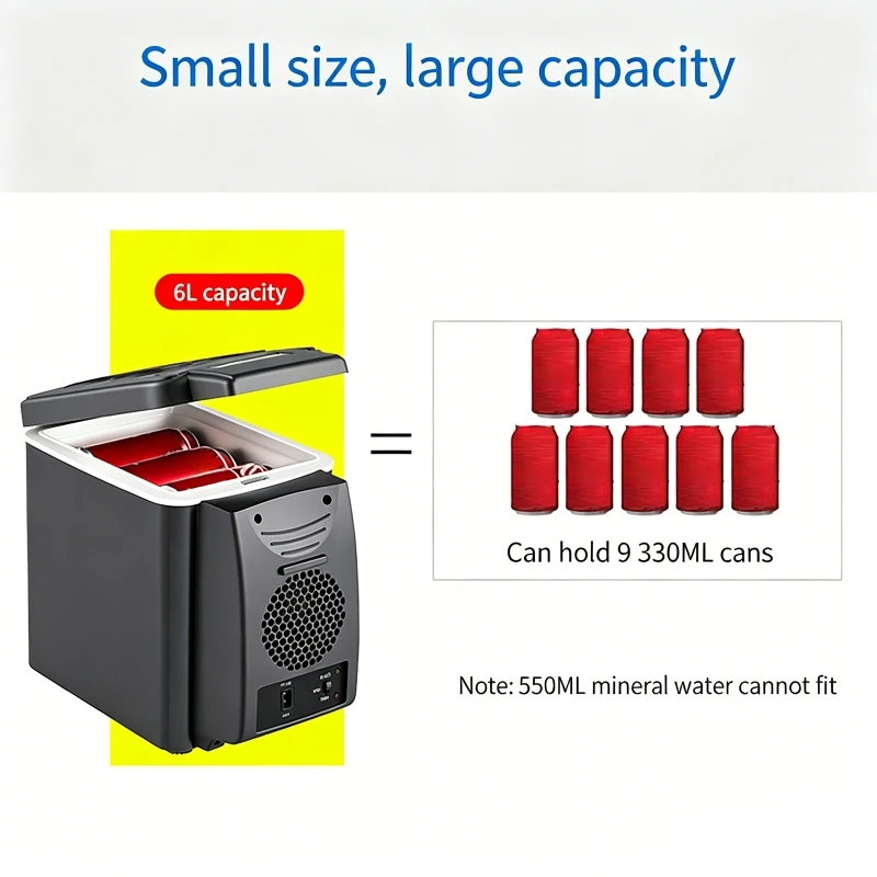 8L 6L 차량용 냉장고 냉온장 DC12V 220V 24V 차량/가정용 미니 냉장고 휴대용 냉장고 보냉박스