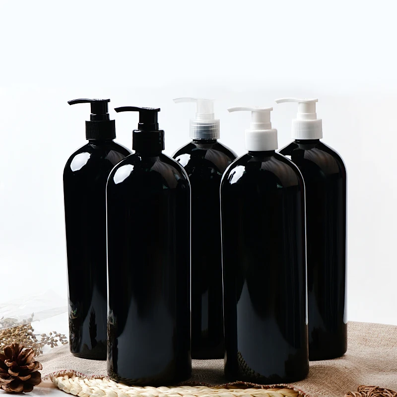 8 개 1000ML 빈 로션 펌프 디스펜서 둥근 플라스틱 병 세탁 세제 리필 용기, 1L 애완 동물 플라스틱 용기