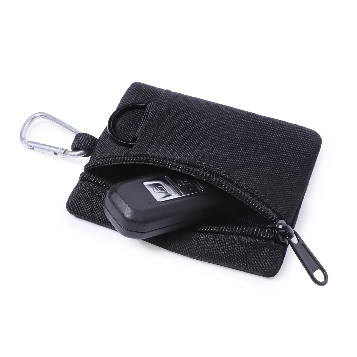 Mini-Münzbörse Schlüsseltasche, Lässiger Stil Nylon-Reißverschluss Sporttasche, Polyester-Material, Kleine Hängende Kartenhalterung – Detail 9