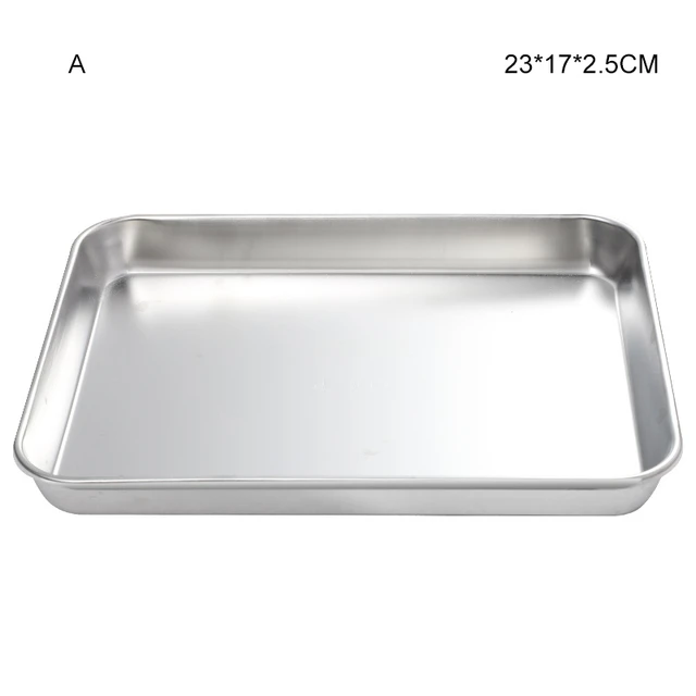 Baking Sheet Pans For Toaster Oven, Small Stainless Steel Cookie Sheets  Metal Bakeware Pan, Sturdy 