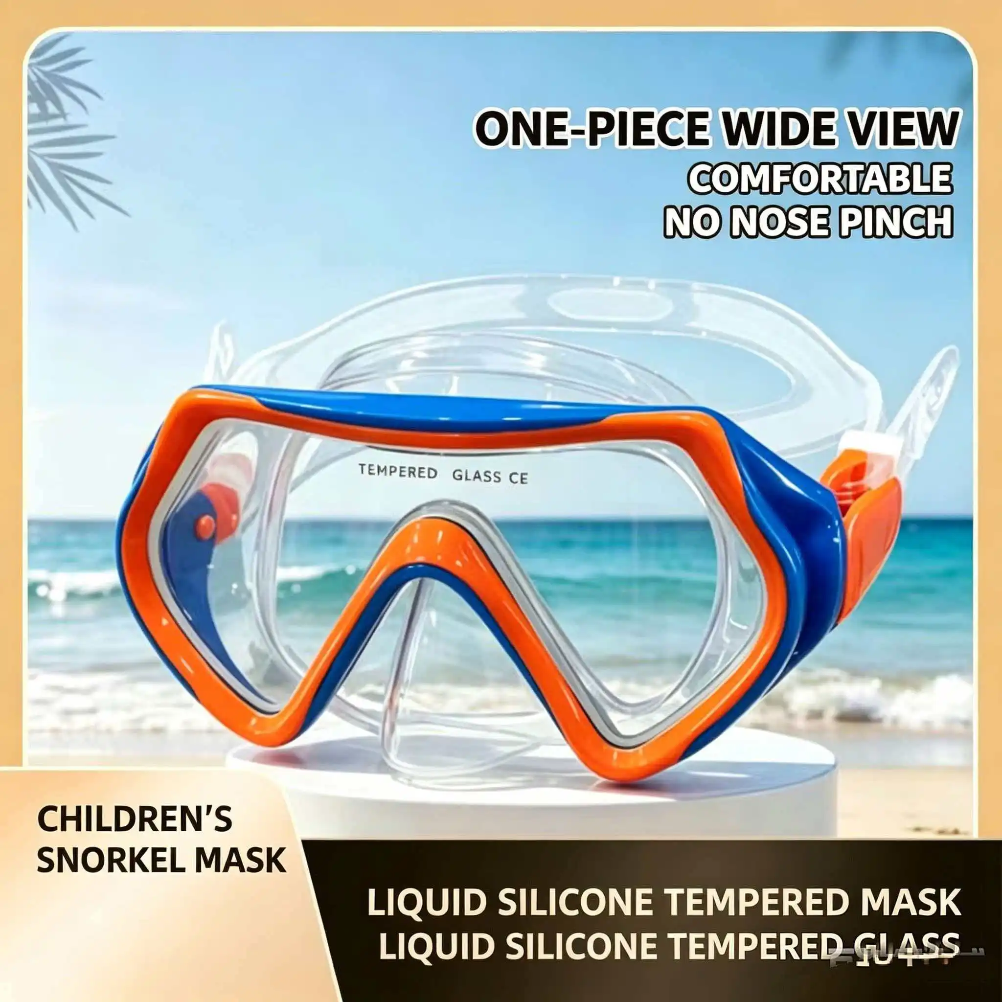 New Style Full-Dry Snorkeling Set with Silicone Mask for Kids