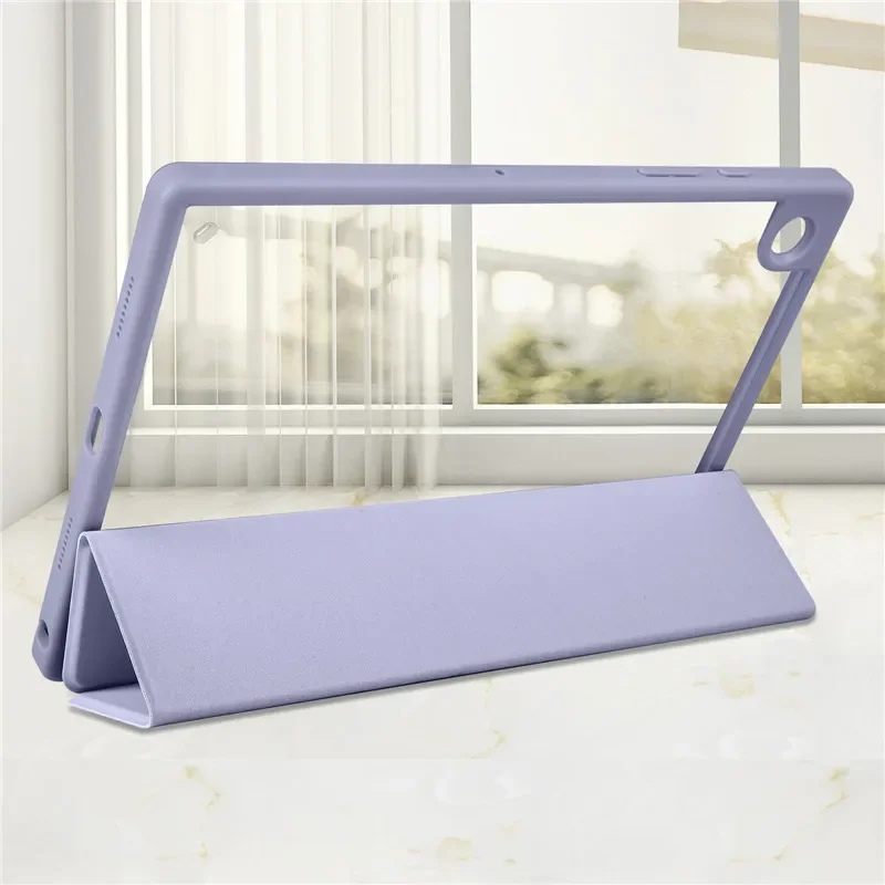 Voltar Capa Magnética para Samsung Tablet Pen Holder Case Transparente para Galaxy Tab a8 a sm X200 - Imagem 5