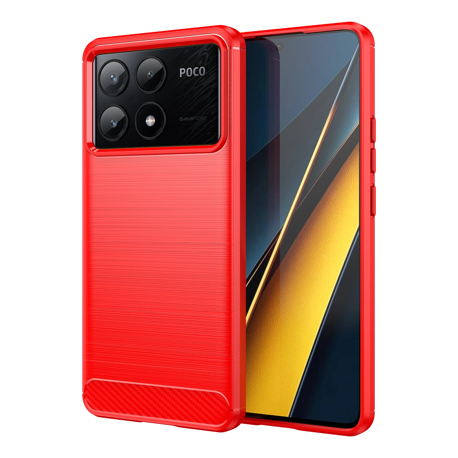 Durable Carbon Fiber Design Soft TPU Silicone Phone Case