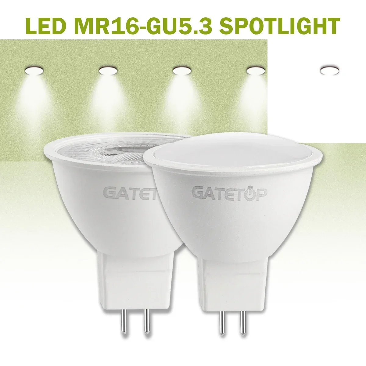 Description Picture 3 of item50PCS MR16 Lampada GU5.3 Base Bulb LED Spotlight AC110V 220V 12V Bombilla Spot Light Replace The 40W Halogen Lamp Home Derection