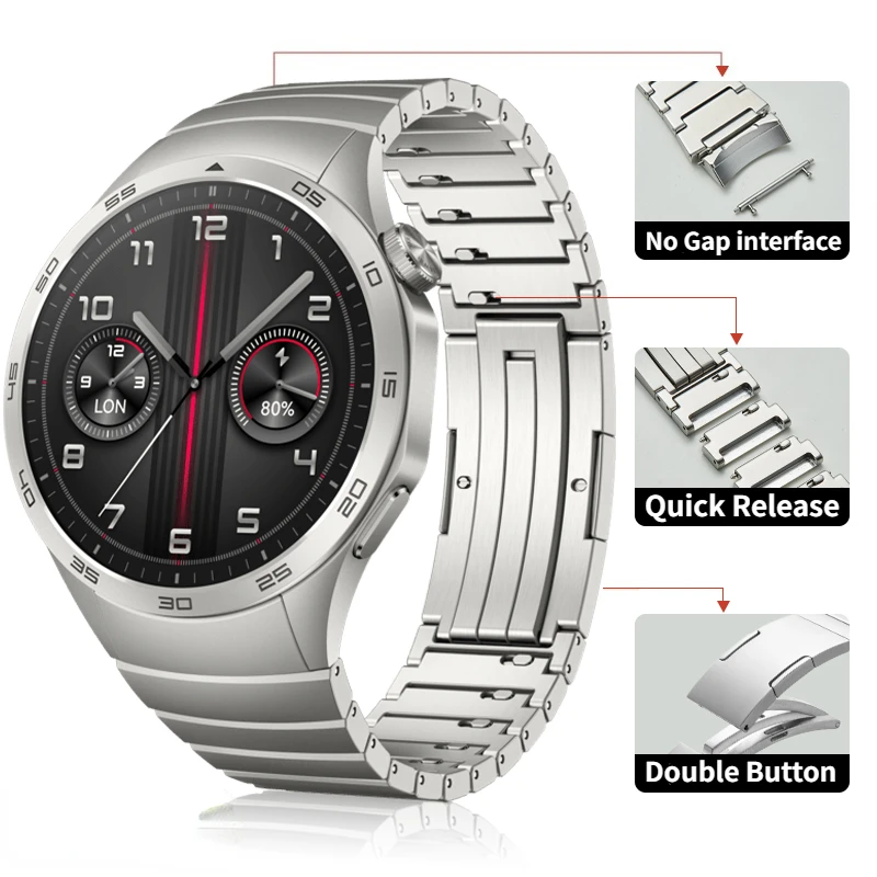 Premium Stainless Steel Quick Release No-Gap Bracelet