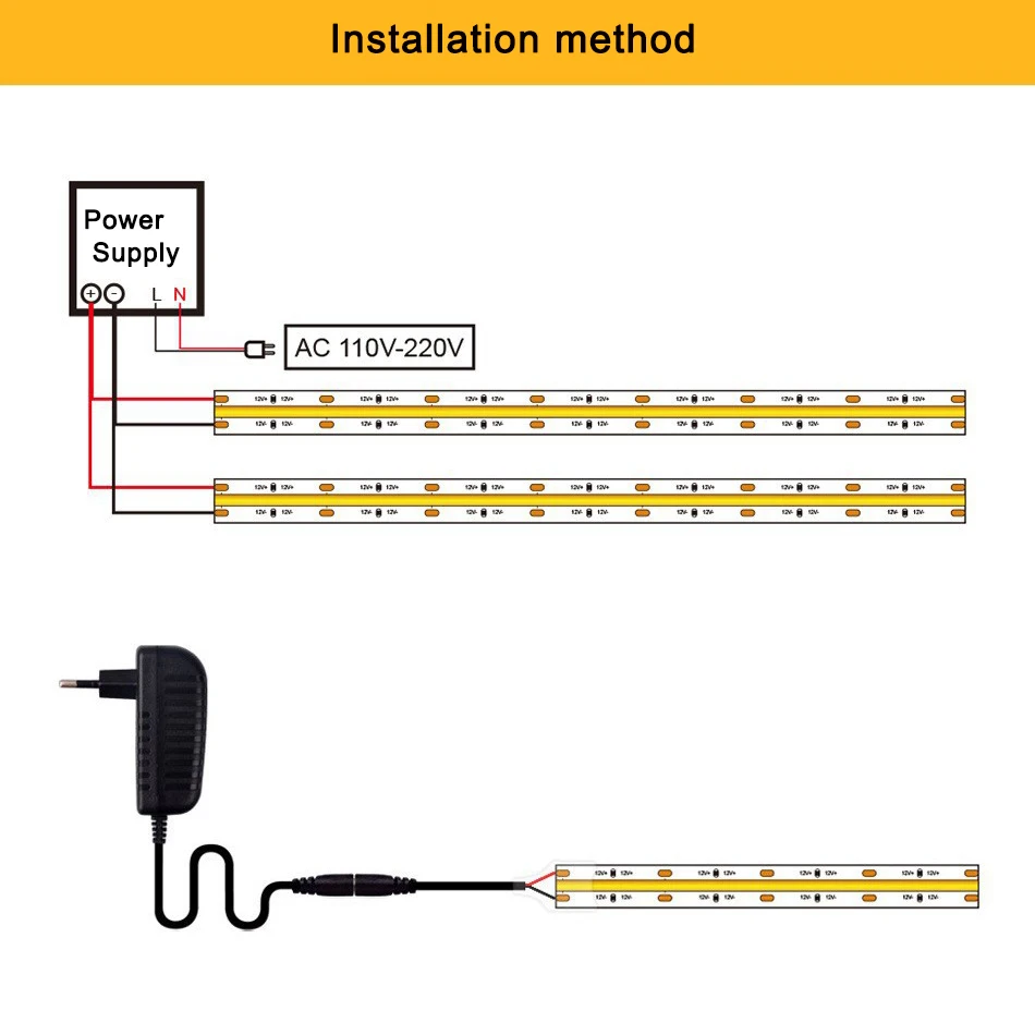10M COB LED   Ʈ  8mm 312 LED/m е DC 12V 24V   Ʈ,    ڿ  