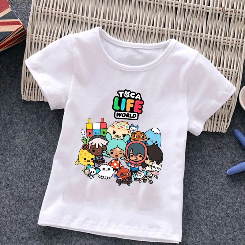 

Toca Life World T Shirt Children Summer Cartoon Anime T Shirt Toca Boca Tshirt Kids Short Sleeve Boys Girls Tops Tees Camiseta