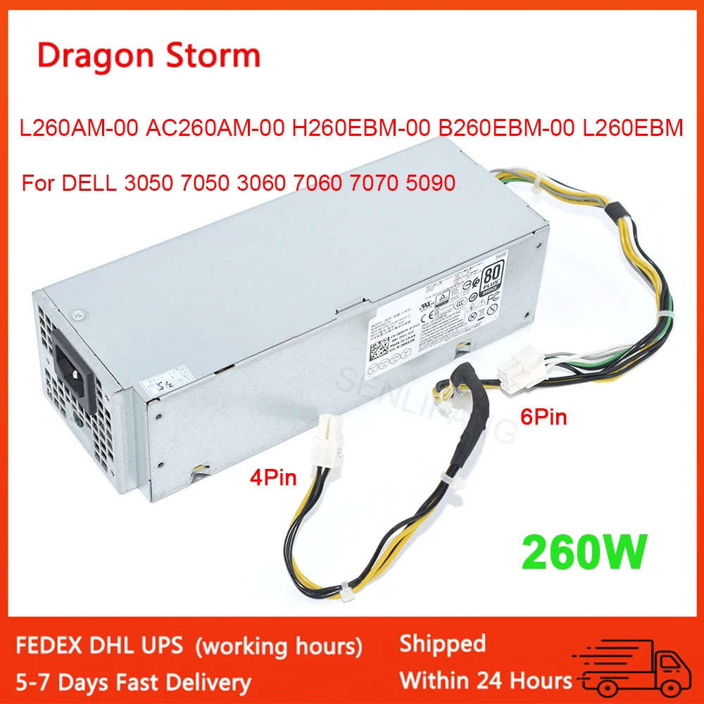 Nuovo 08 X63N H260Ebm-00 B260Ebm-00 L260Ebm-00 Ac260Ebm-00 260W Per Dell Optiplex 3050 7050 3060 7060 7070 5090 Alimentatore