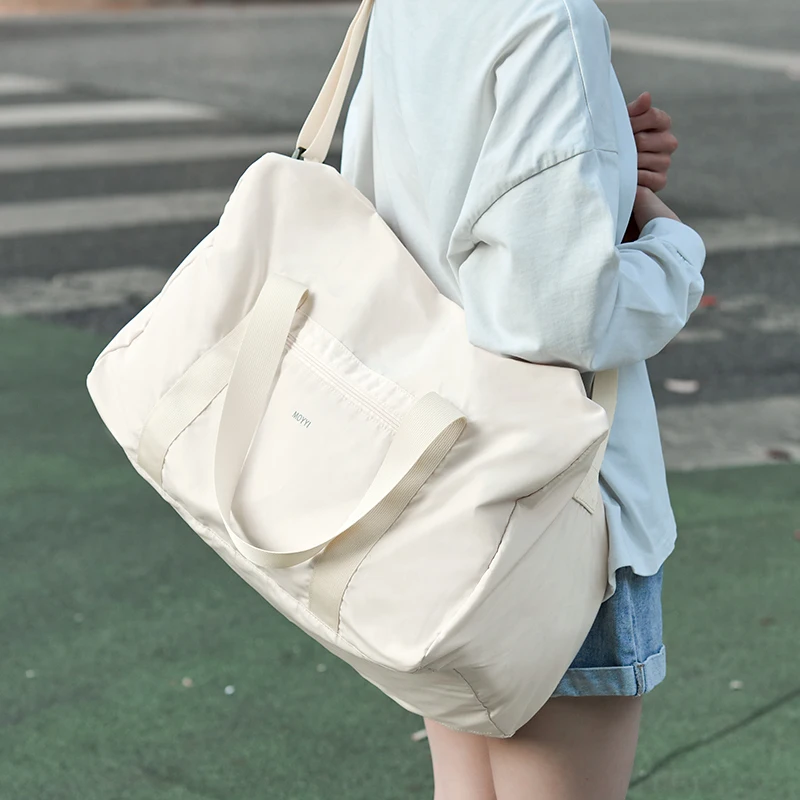 Travel Bags Oxford Foldable Duffels Sports Travel Tote Gym Shoulder Weekender Overnight 37L Waterproof Large Capacity Women