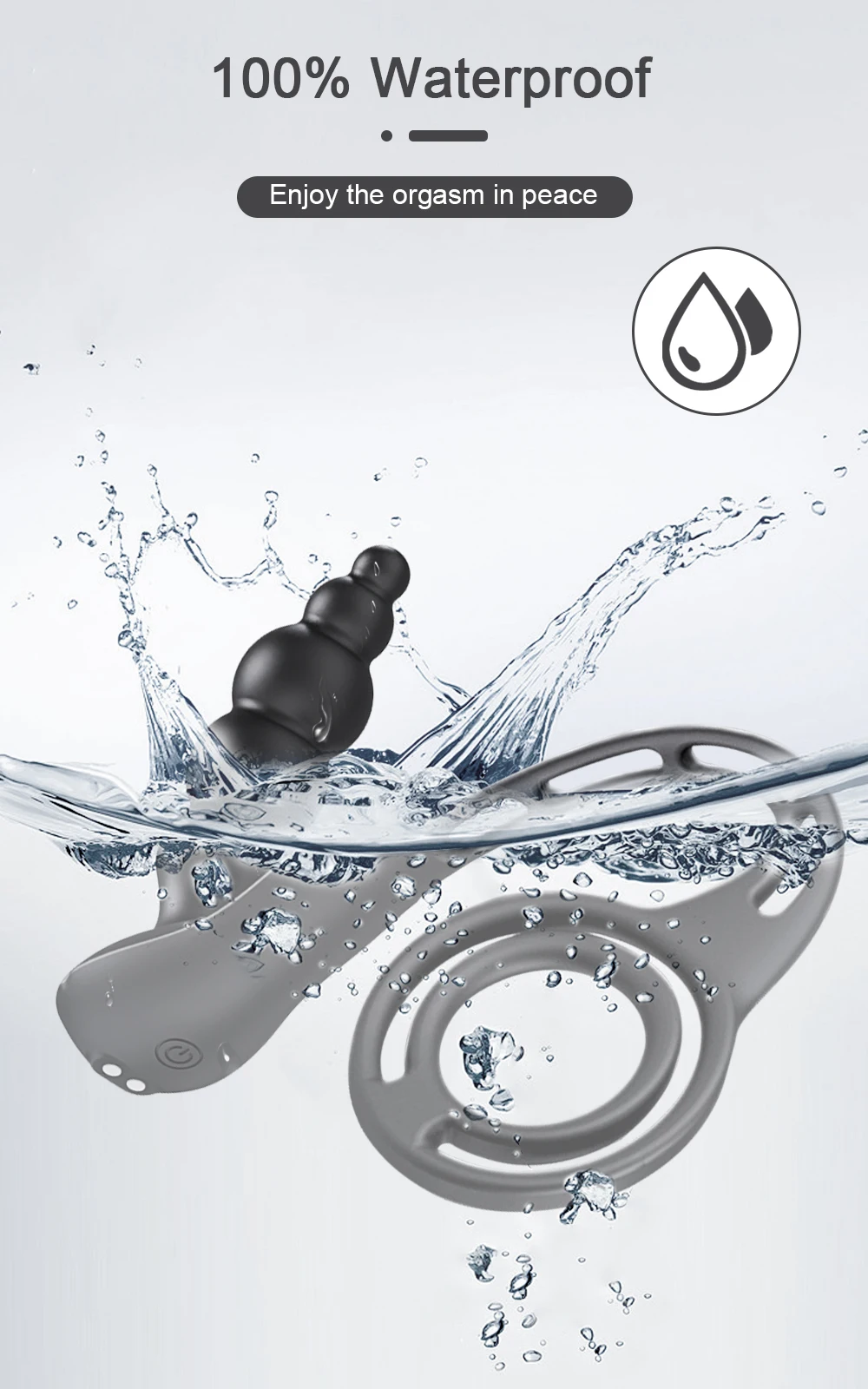 Anello vibratore con perline anali, plug anale, giocattoli sessuali per uomini, coppie, massaggiatore per prostata con telecomando senza fili_voghion.com