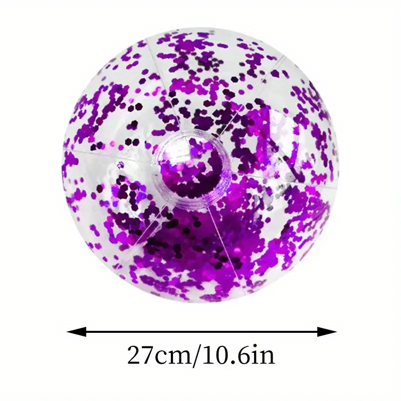Water Toys 1pc Inflatable Glitter Ball for Beach and Photo Props