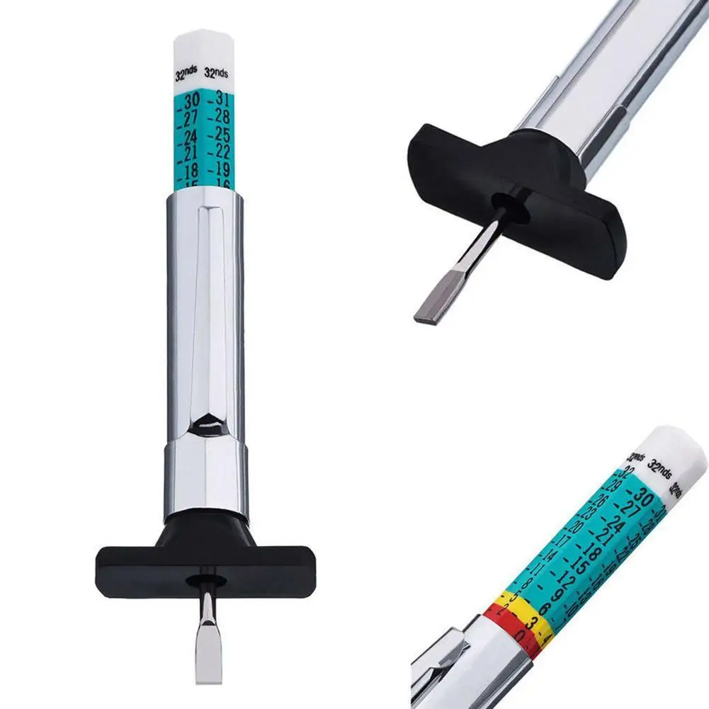 Tyre Tread Depth Gauge Car Tyre Tire Tread Depth Gauge Meter Auto Tire Wear Detection Measuring Pen Pen Color Coded Digital Caliper Monitoring System