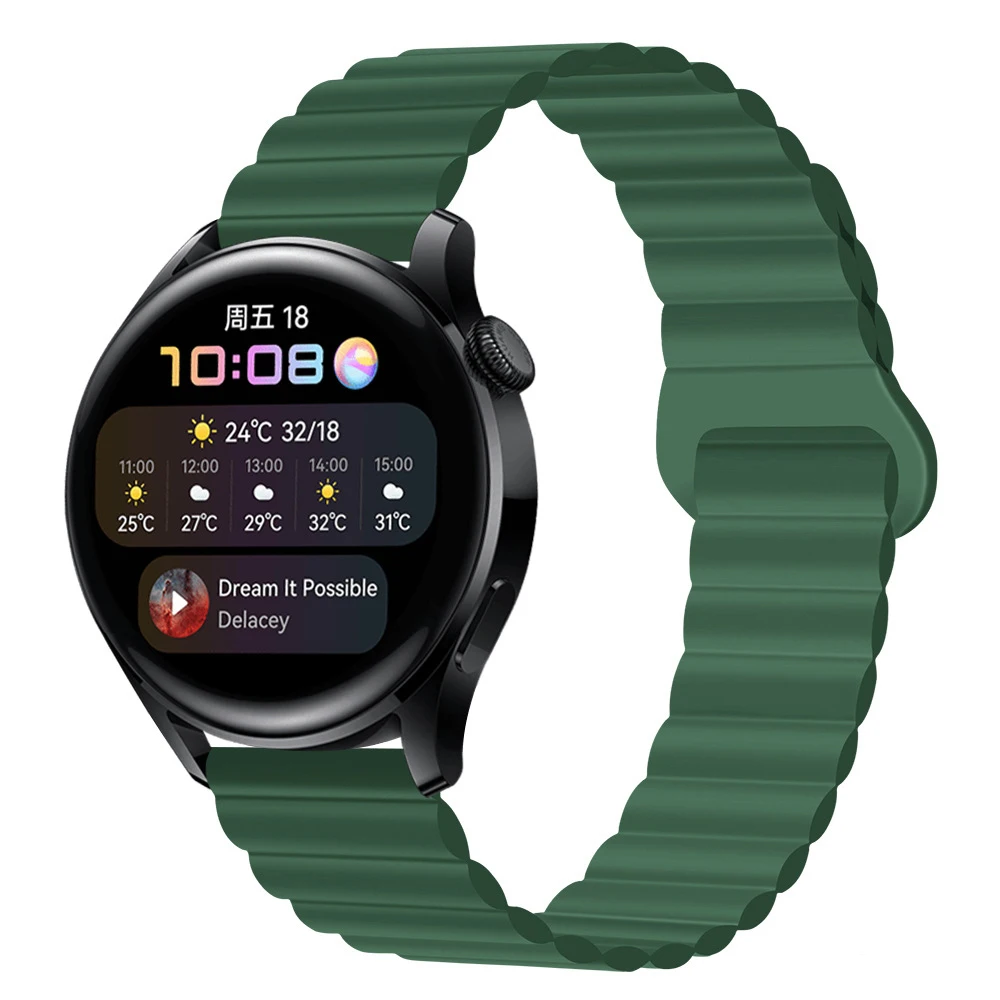 Premium Magnetic Silicone Strap for Smartwatches - 20mm/22mm Watchband