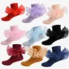 1-10Y Baby Girls Ruffle Socks Soft Double Lace Frilly Socks Princess Ankle Socks Kids Knit Socks for Autumn Winter 1