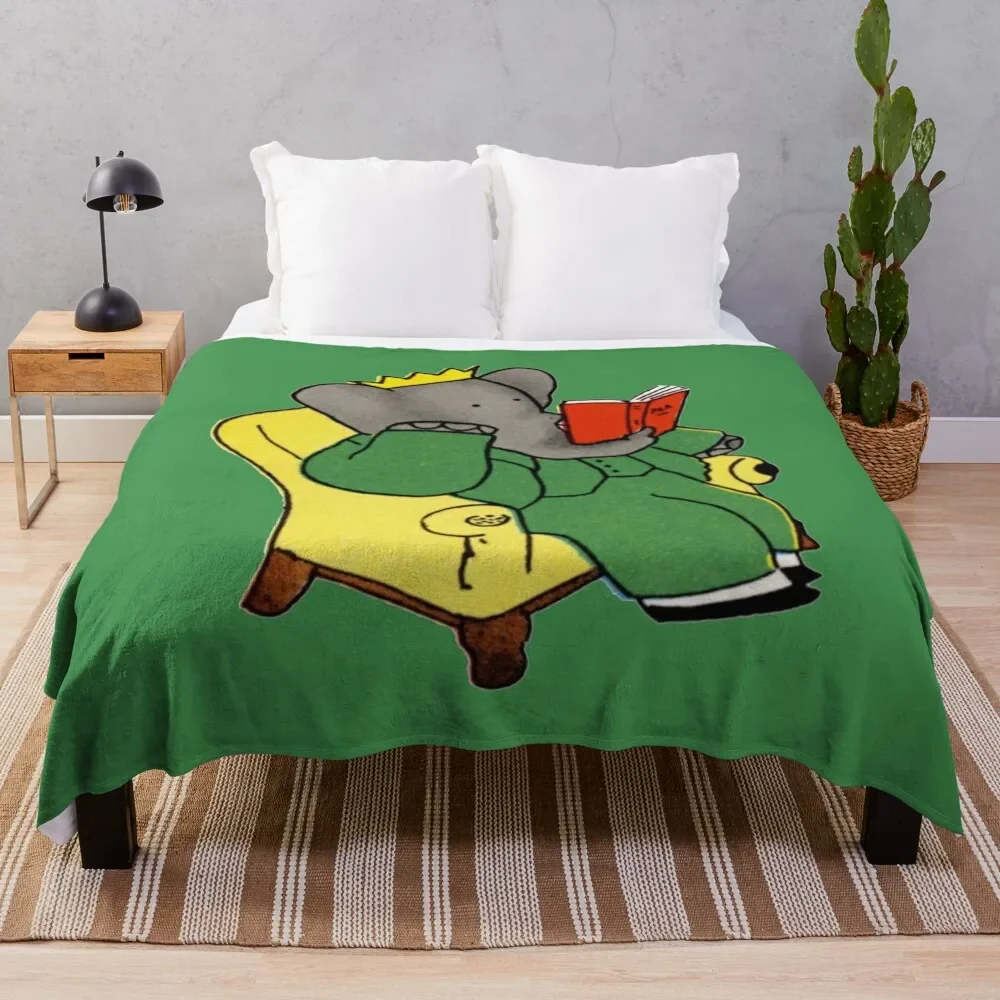Babar In Una Sedia Coperta Termica Pesante Per Dormire Coperte Pelose Divani Di Coperte Decorative