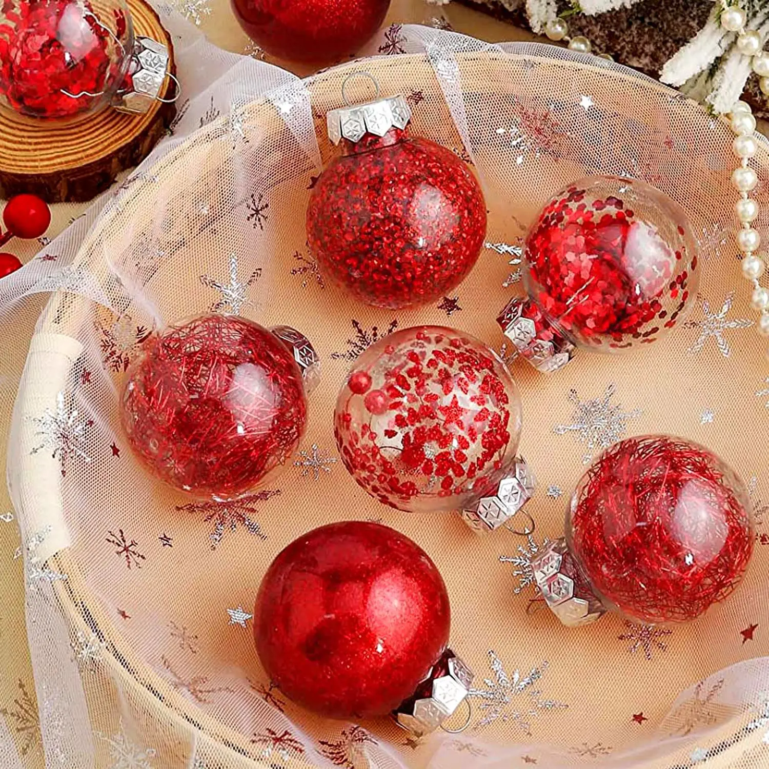 up to 60% off Gifts Karymi Christmas Decorations Clearance 24PCS Christmas  Ball Ornament Pendant Party Supplies Tree Hanging Plastic Ball for  Christmas Tree Decoration 6cm/2.36in 