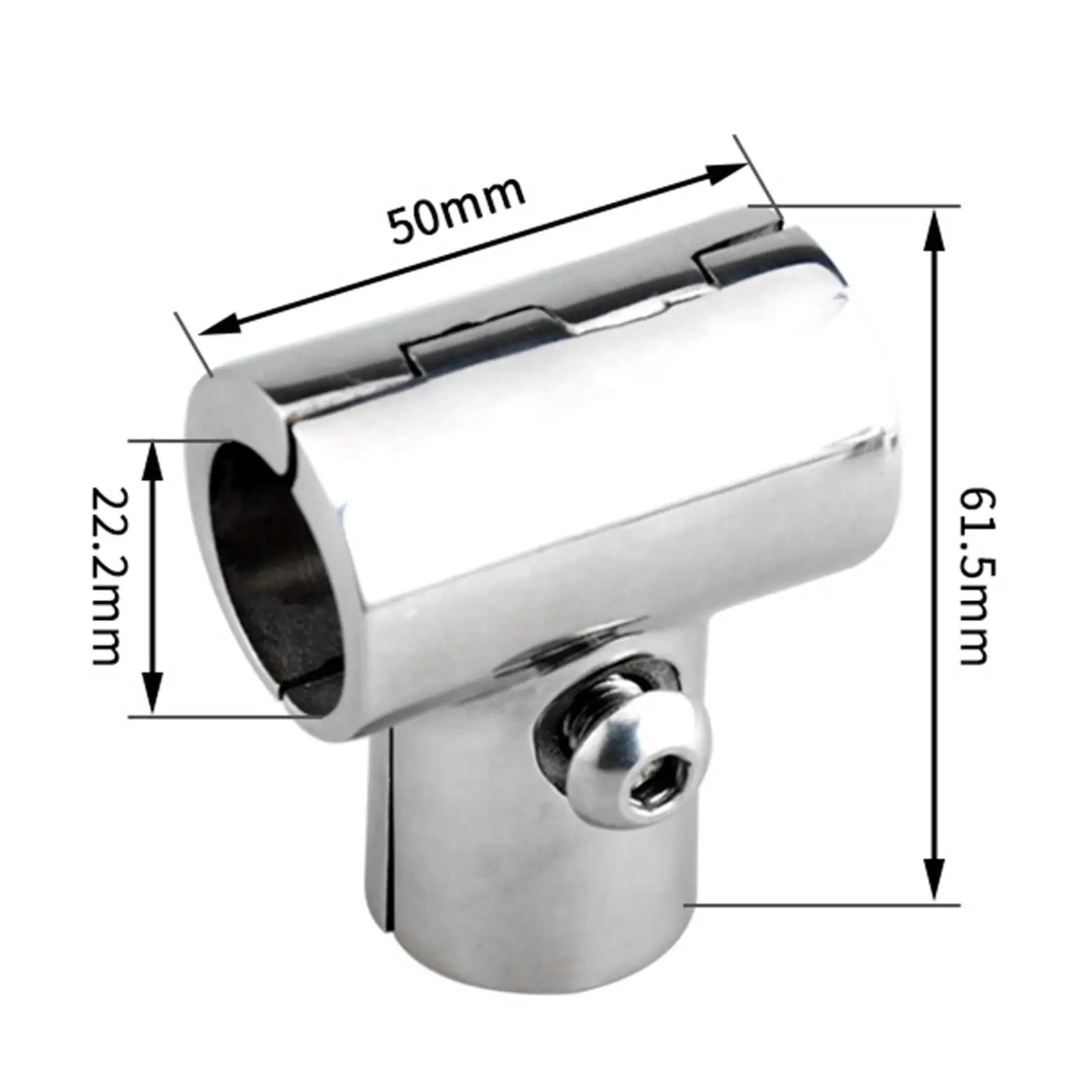 316 Stainless Steel Boat Marine Handrail Fittings 7/8" 90&deg; T/Tee Connector