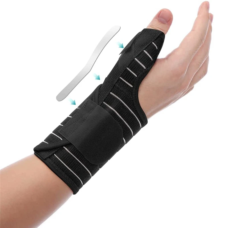 Breathable Wrist Thumb Support Brace for Men Women Adjustable Metal Splint Thumb Brace for Tendonitis Sprains Carpal Tunnel Pain 2