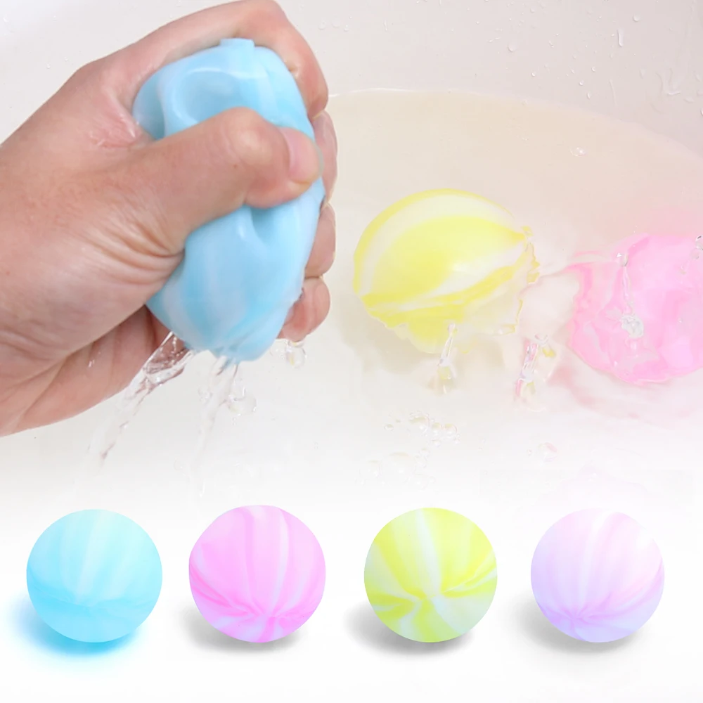 New  Rainbow Water Ball Summer Game Playing Swimming Pool Silicone Water Fighting Toys Water Balloons Family Games 2