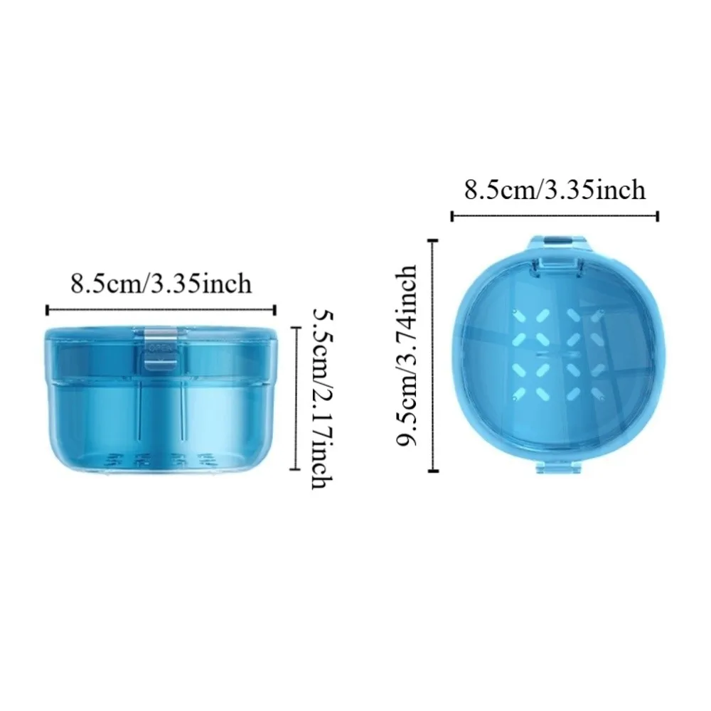 Transparent Soaking Cleaning Invisible Braces Box Large Capacity False Teeth Holder Dental Braces Box Sealed Portable