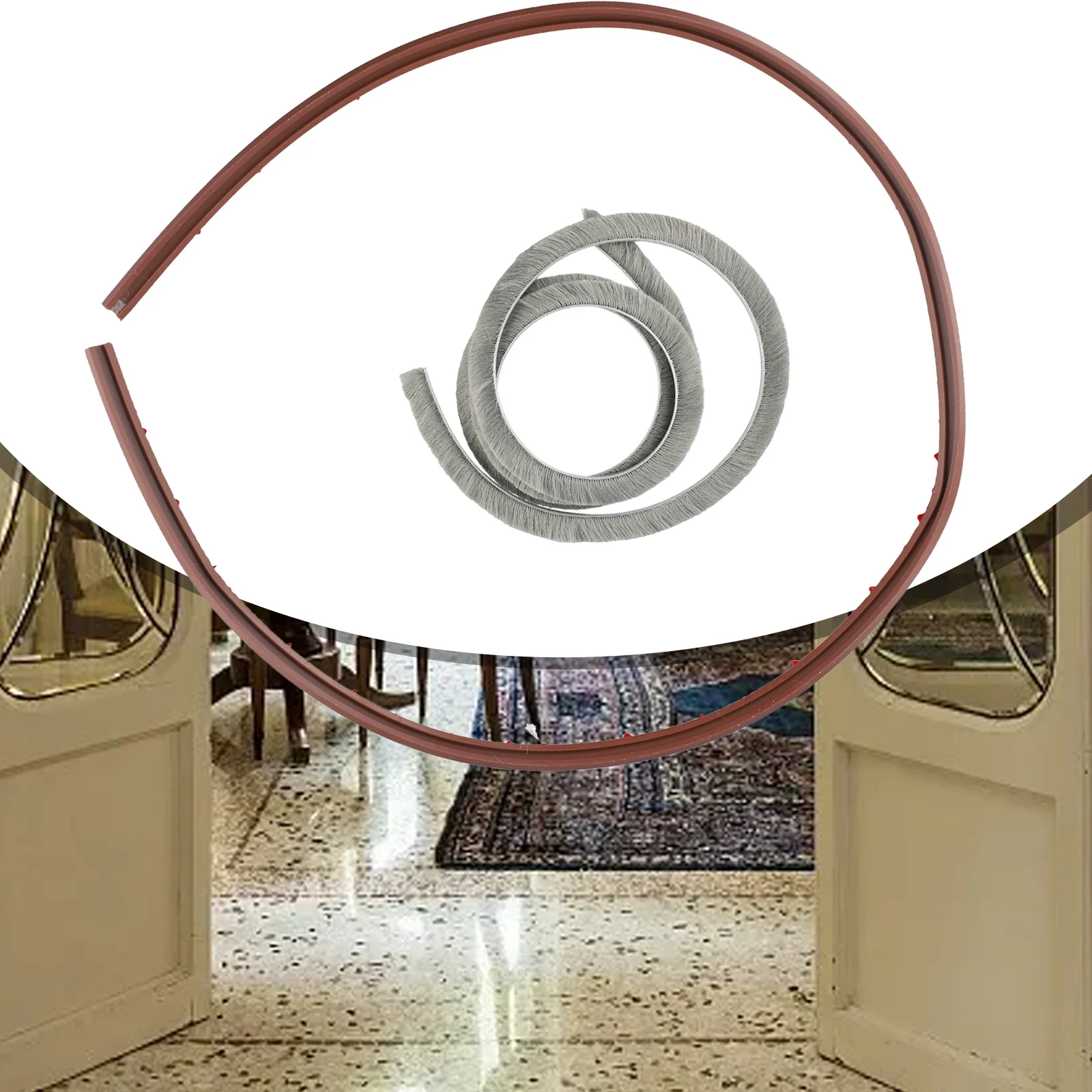 Brush Seal Strip 100CM Wide 25mm Door Stop Self-adhesive Insect-proof Dust-proof Sound Insulation Strip Door Bottom Seal
