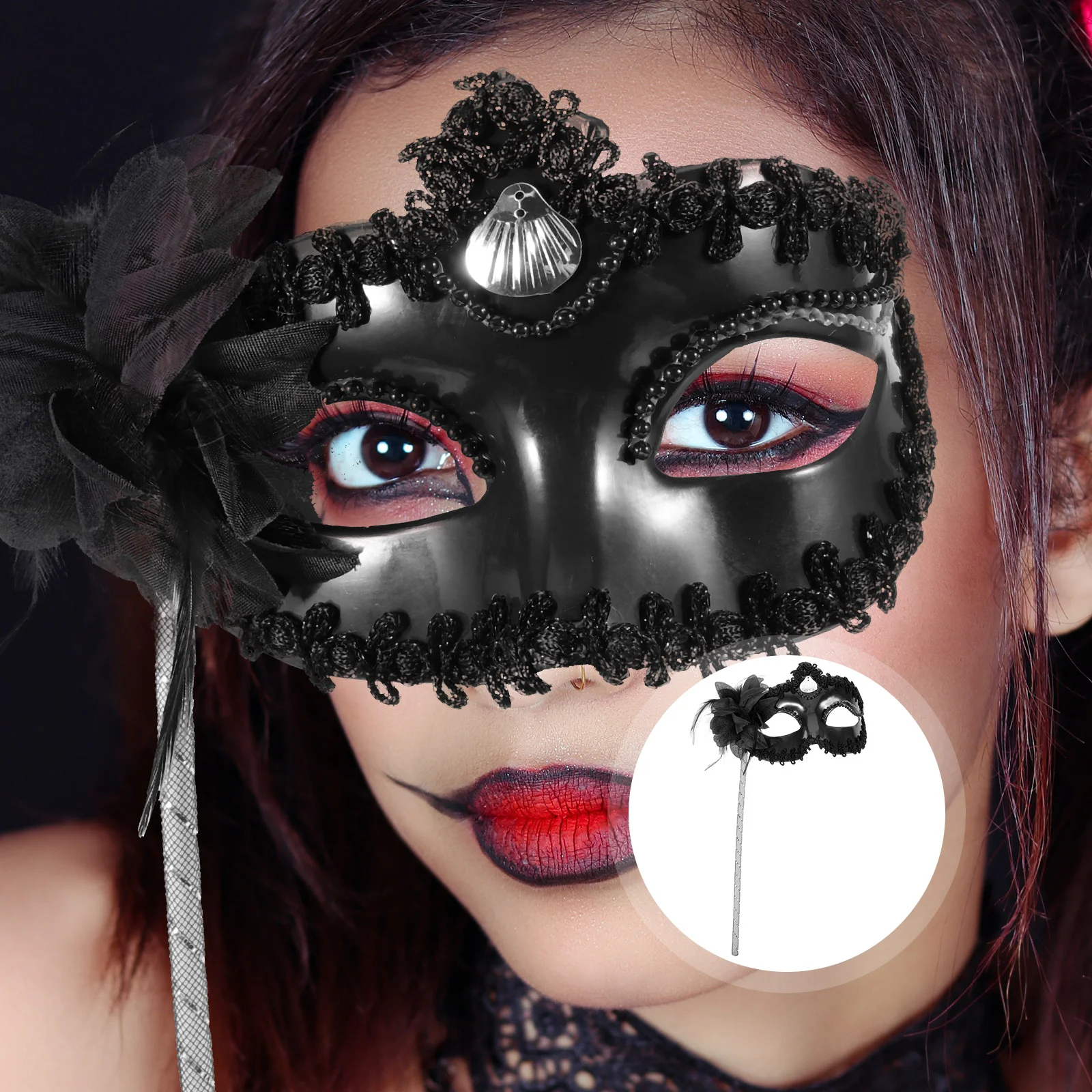 

Halloween Masks Halloweenmasks Masquerade Handheld Cosplay Clothing for Girls Party