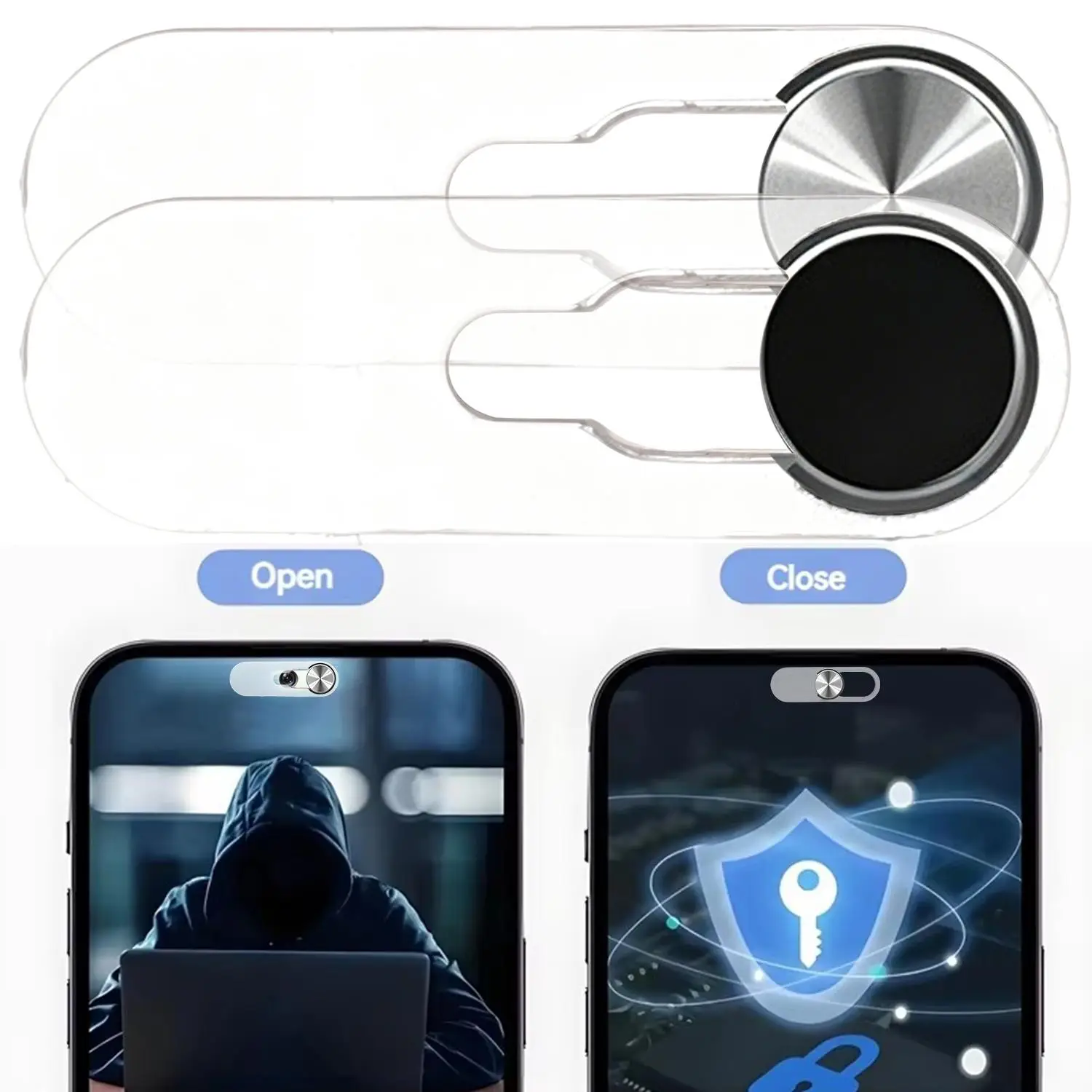 Ultra-Thin Transparent Webcam Privacy Cover Slide