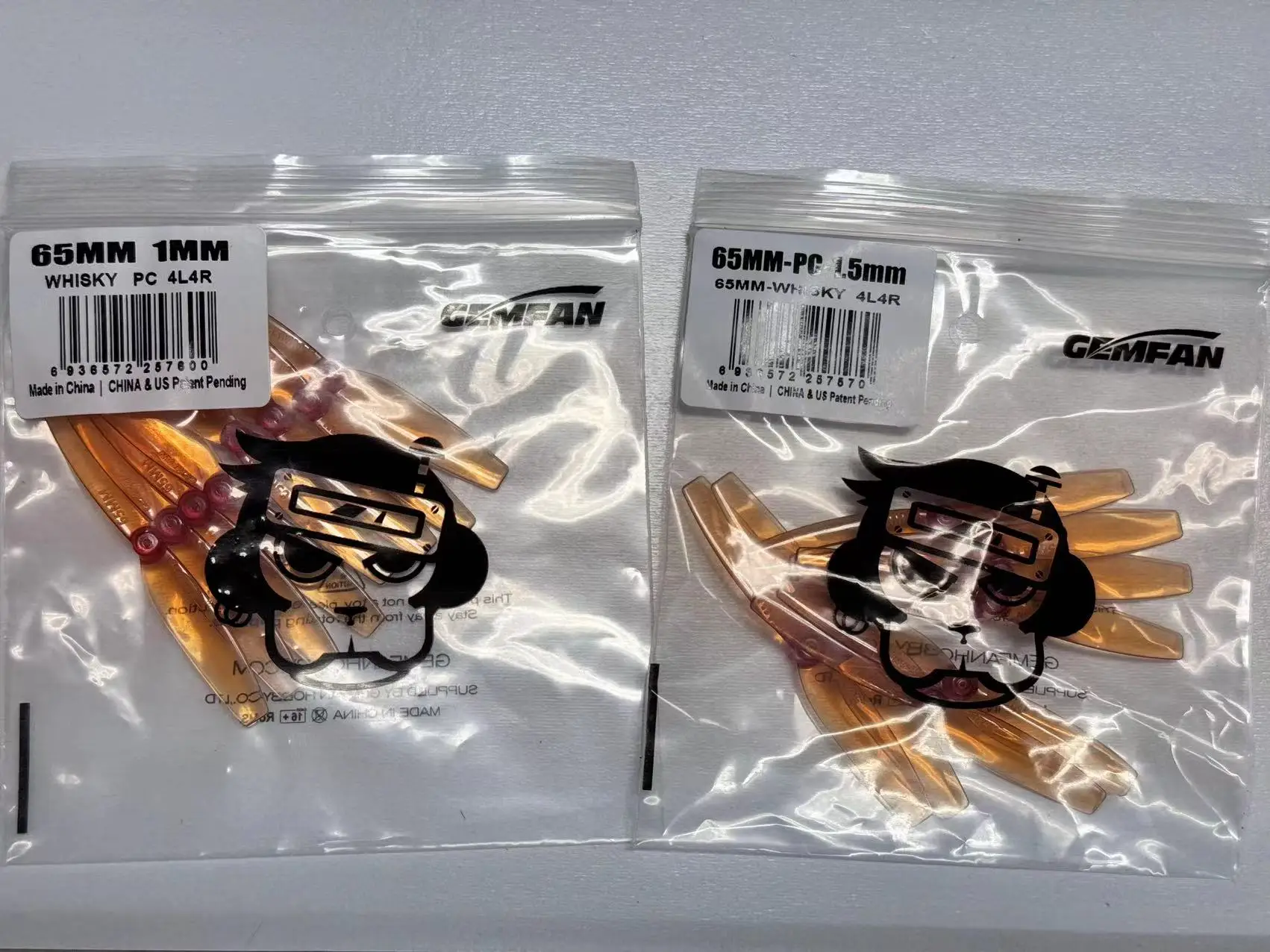 4Pairs Gemfan 65mmS 65mm 2-Blatt PC Propeller 1mm 1,5mm für RC FPV Racing Freestyle 2,5 zoll Cinewhoop Zahnstocher Drohnen DIY Teile – Detail 5