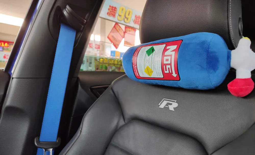 2025 NOS 아산화질소 병 새로운 플러시 장난감 베개 부드러운 터보 JDM 쿠션 선물 자동차 장식 머리 받침 등받이 좌석 목