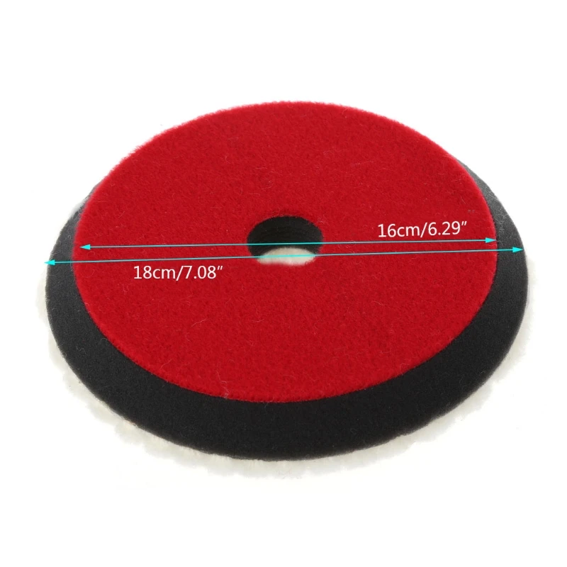 7" 180mm Soft Wool Car Auto Polishing Pad Professional Mixed Detailing ing Pad for Smooth Surface Finishing