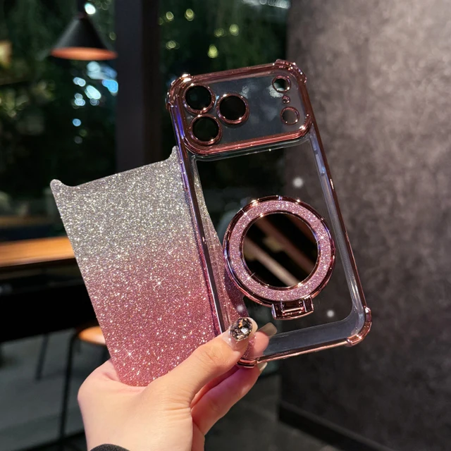 iPhone Glitter Shockproof Case with Mirror 2