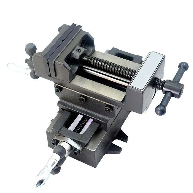 4 Inch Genuine Cross Vise Precision Heavy Duty Mobile Bench Vise Cross Vise for Drilling and Milling Machine Factory Direct Sale 3