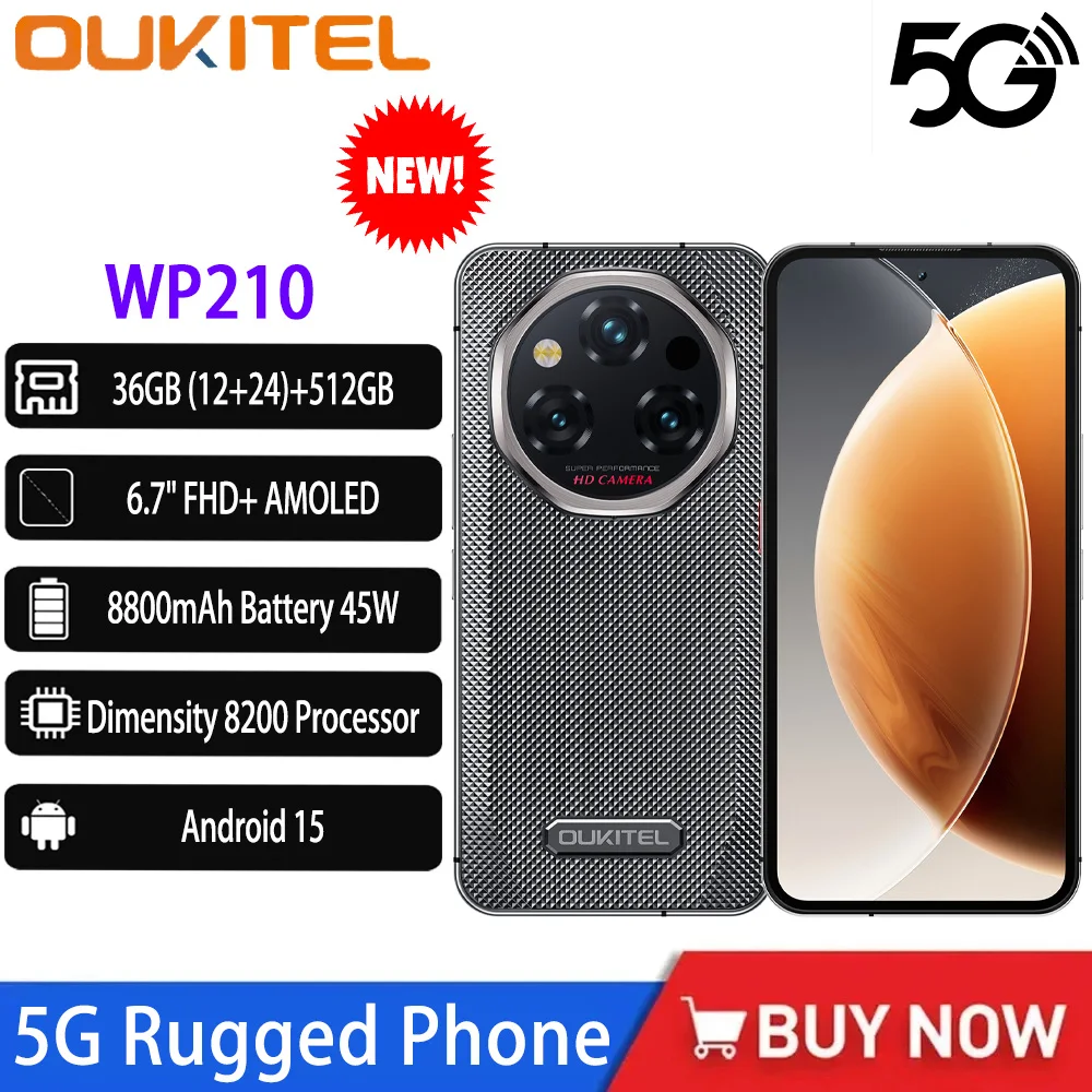 Nuevo OUKITEL WP210 teléfono resistente 6,7 1