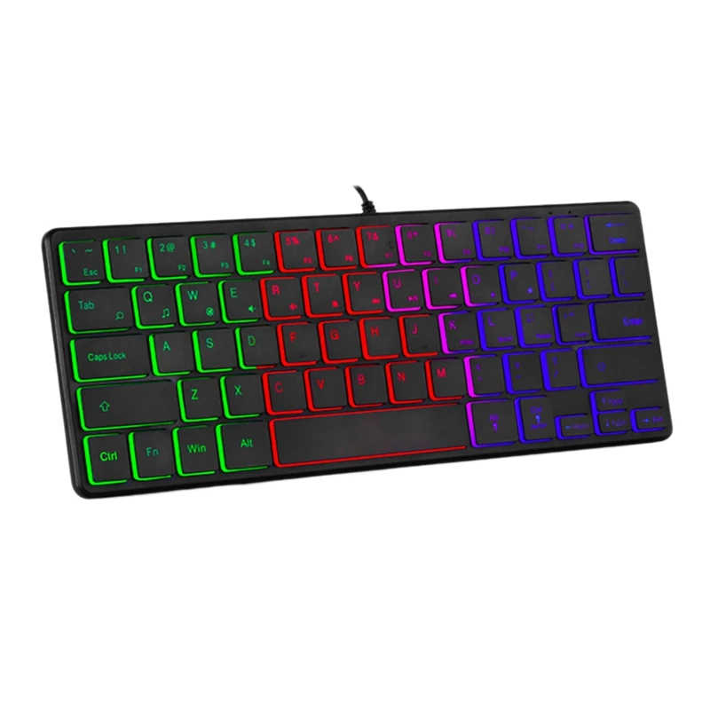 

Мини-клавиатура игровая компактная с RGB-подсветкой, 64 клавиши