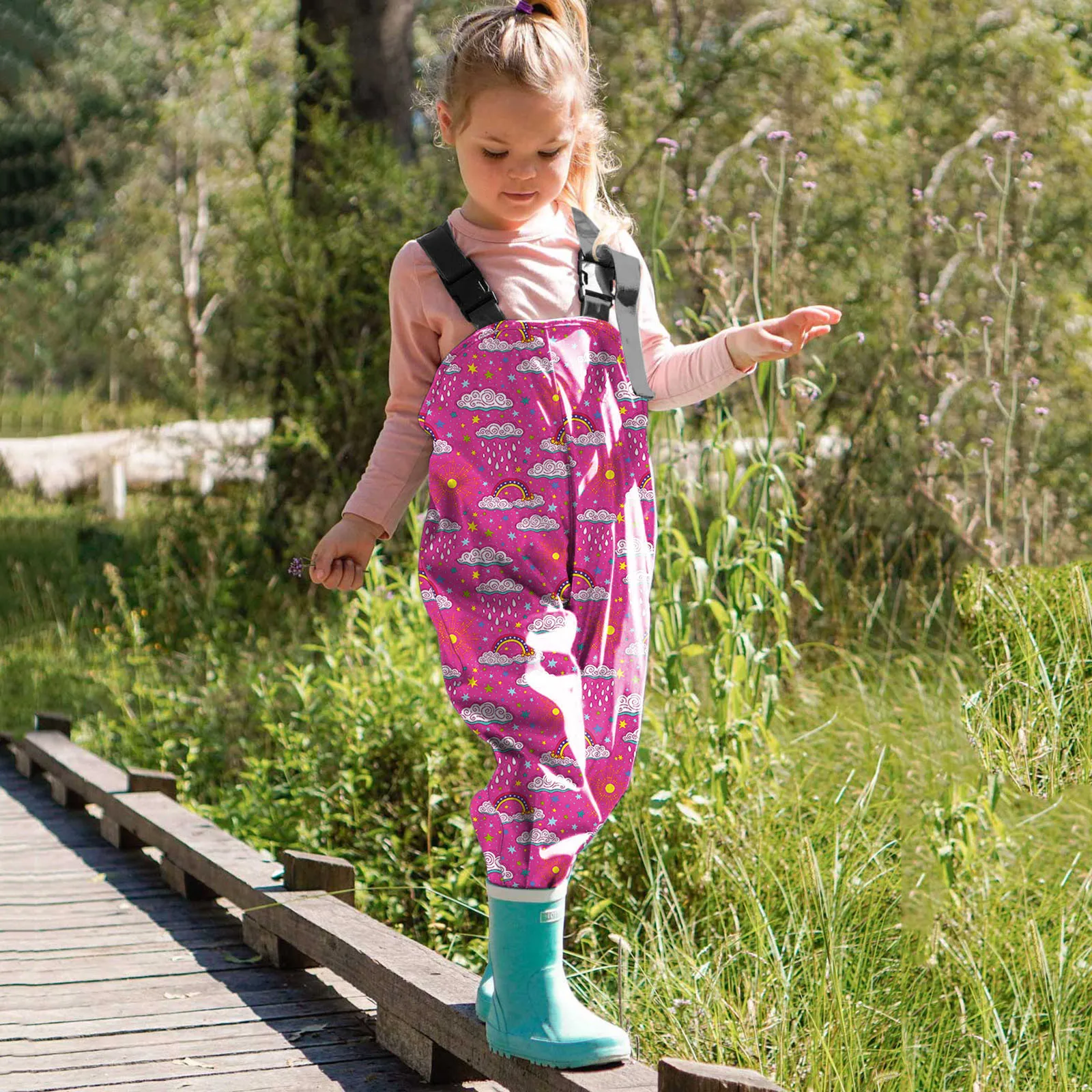 2-8 Years Kids Waterproof Overalls Cute Cartoon Spring And Autumn Girls Pants New Fashion Boys Jumpsuit Romper Children Clothing