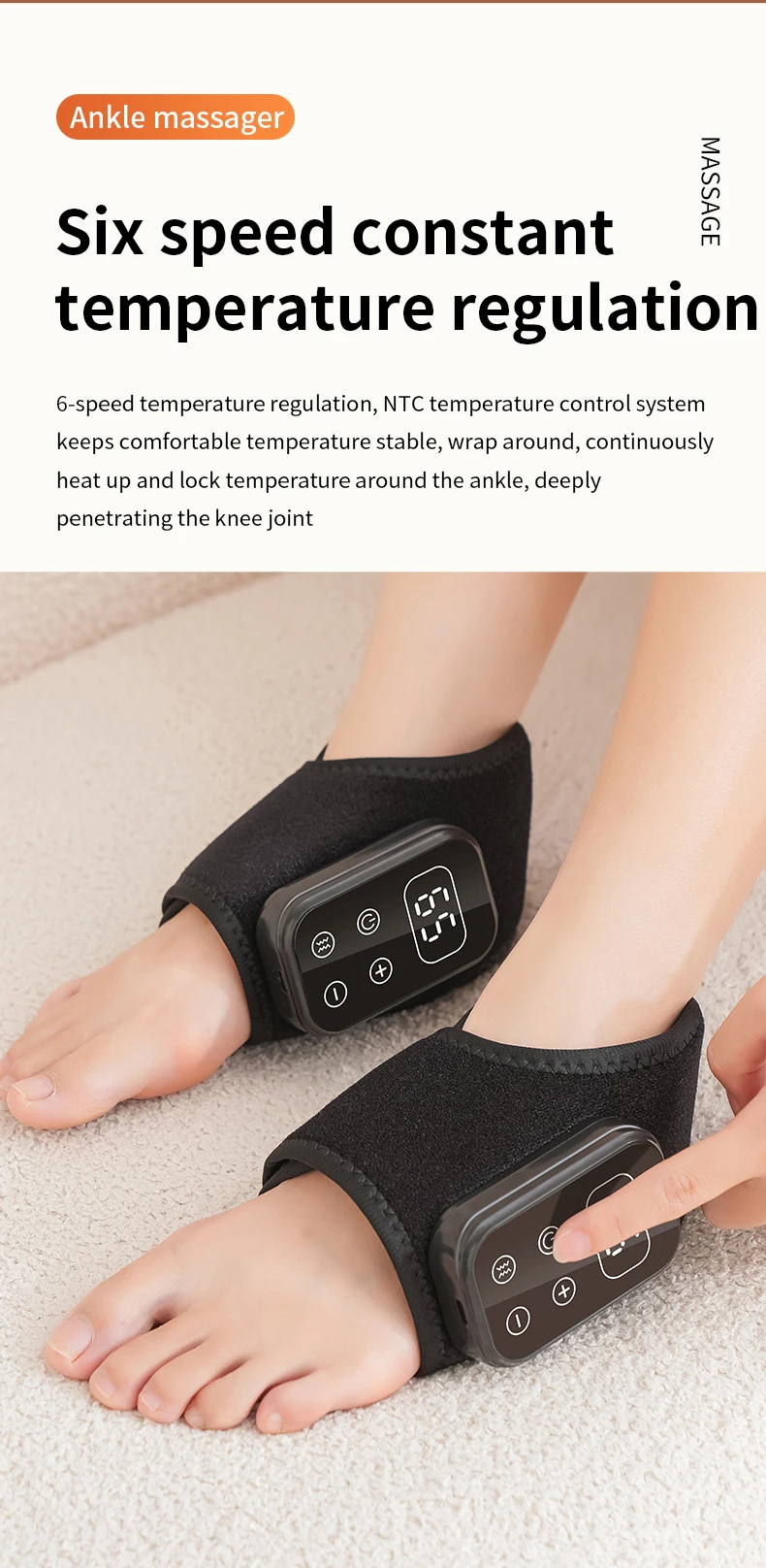 Electric Foot And Knee Massager With Vibration And Heat Therapy_voghion.com