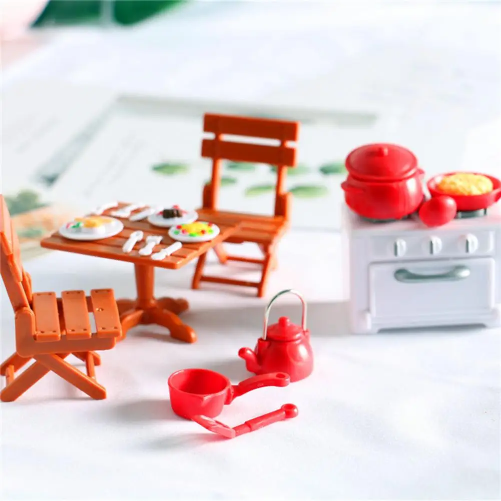 

Mini Accessories for Dollhouse Christmas Scenes Charming Dollhouse Kitchen Sets Miniature Furniture for Baking for Kitchen