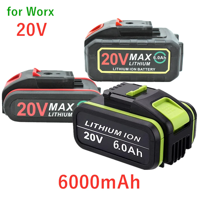 

WX550 20V 6000mAh Lithium Rechargeable Replacement Battery for Worx Power Tools WA3551 WA3553 WX390 WX176 WX178 WX386 WX678