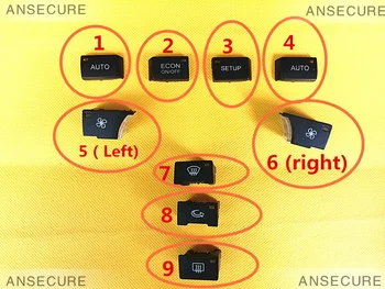 Pulsante del Pannello di Controllo Climatizzazione MMI, Interruttore Multimediale, Pulsante di Configurazione Auto Econ per Audi A6 C6 2005-2011