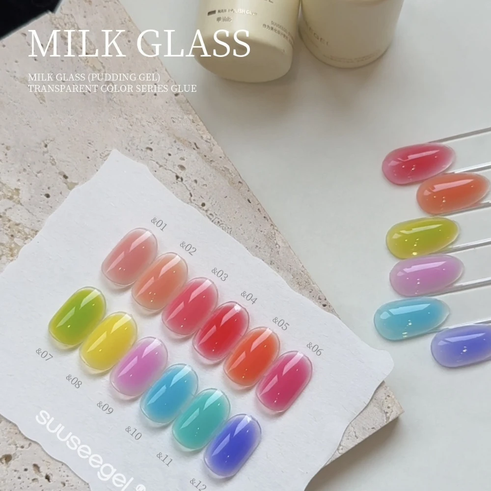 12개입 15ml 봄/여름 젤리 도파민 젤 네일 폴리쉬 인기 컬러 UV LED 경화 홀리데이 여성용 선물 네일 살롱 DIY 키트