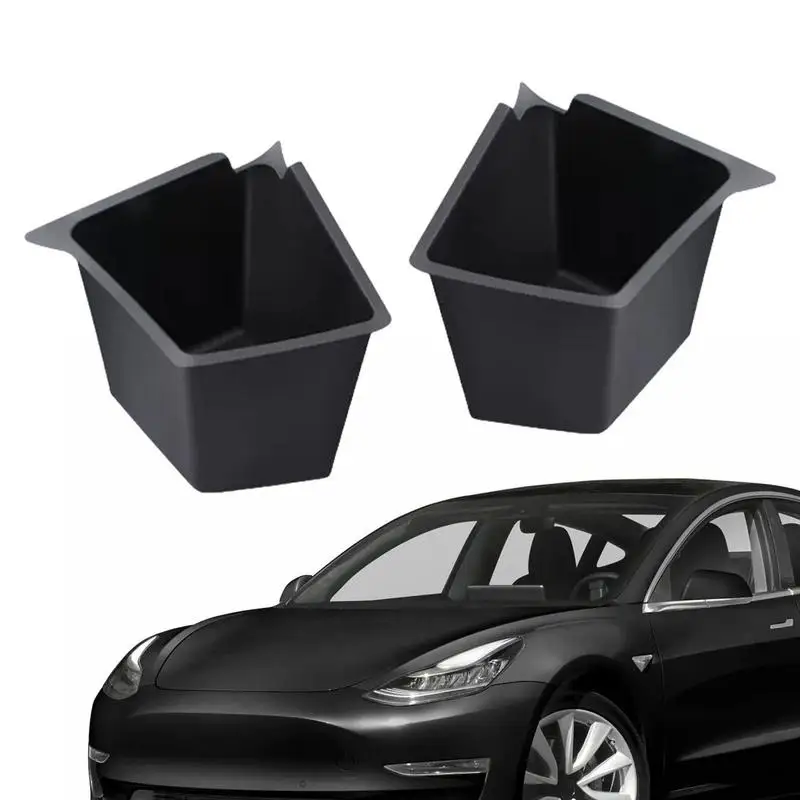 

Side Storage Box Trunk Side Storage Box Cover For Tesla Model Y Rear Trunk Organizer Waterproof Garbage Bins Car Accessories