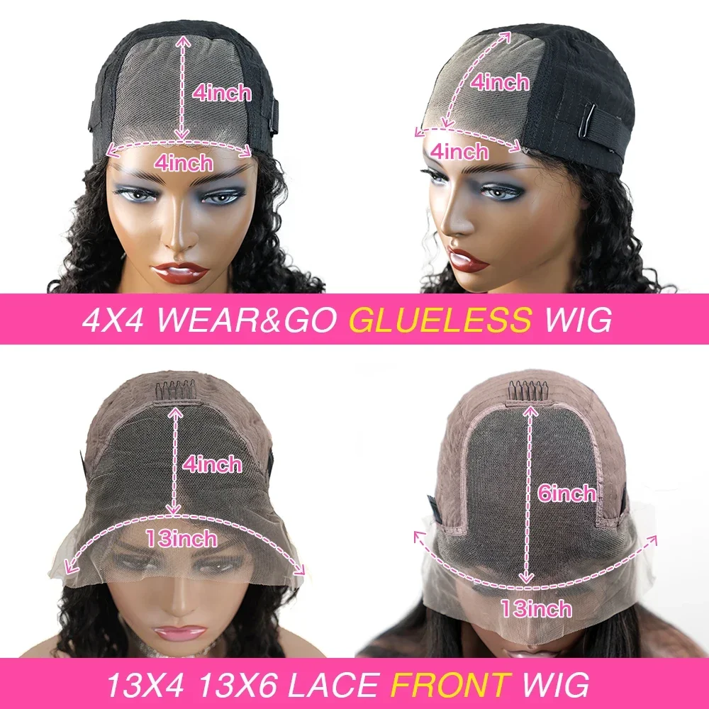 Kinky Curly Wigs 13x6 HD Lace Frontal Wig Human Hair 4C Curly 13x4 Lace Front Human Hair Wigs Glueless 6x4 HD Closure Wig human hair wig