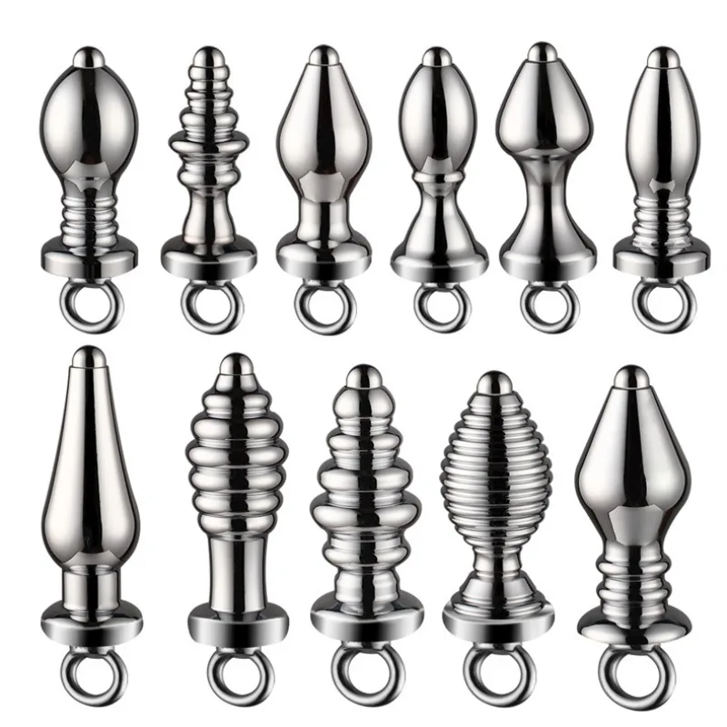 Detachable Anal Plug Stainless Steel Anus Speculum Masturbation Butt Dilation Douche Irrigation Hollow Expander Adult Sex Toy
