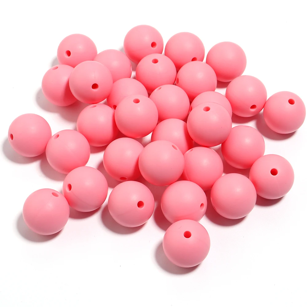 Colorful Silicone Beads - 20pcs Round Loose Spacer Beads for DIY Crafts and Accessories