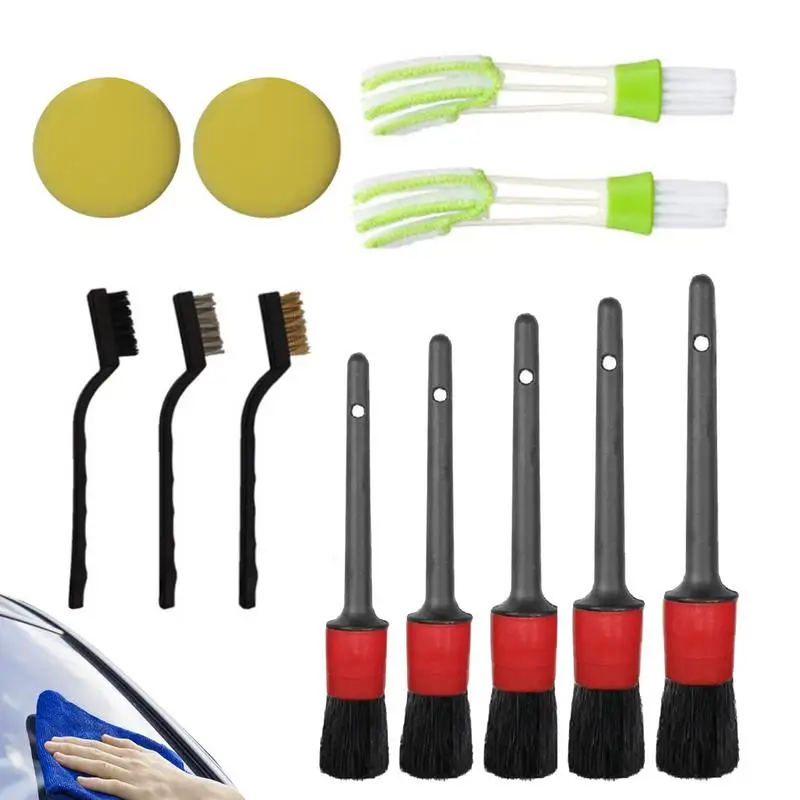 

Car Detailing Brushes Set Automotive Dashboard Cleaning Kit Auto Detailing Supplies Car Detail Cleaner Tool For Cars SUV Trucks