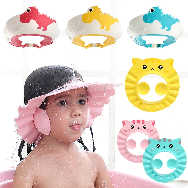 Adjustable Baby Shower Hat for Kids Ear Protection hair wash hat shampoo shower cap hair wash shield
