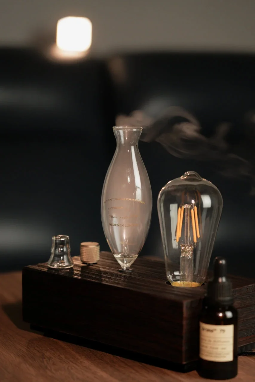 Vintage Aroma Diffuser With Tungsten Filament Lamp And Humidifier_voghion.com