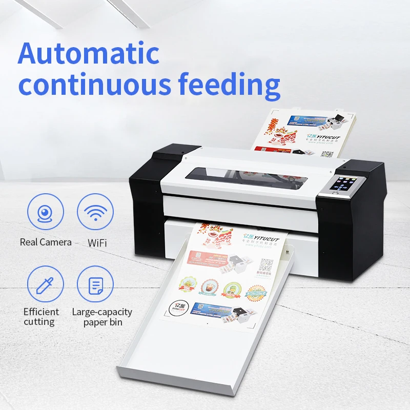 

A3 Automatic Continuous Paper Feeding 330mm Sticker Cutting Plotter Camera Profile Die Cutting Machine USB Port U Disk
