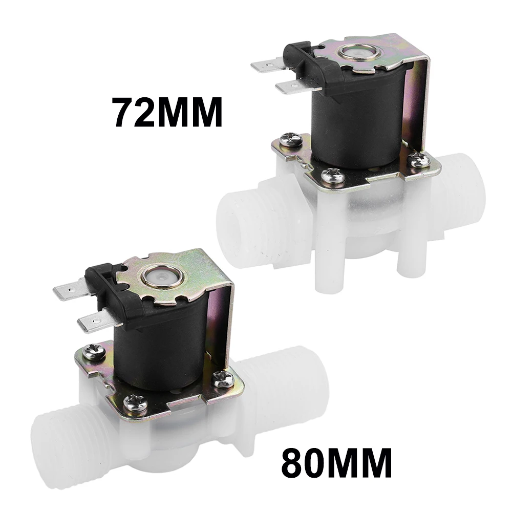 AC 110V 220V DC 12V 24V 1/2 Flat Angle Solenoid Valve Water Control Valve 4.8W Normally Closed Inlet Valve Solenoid Controller